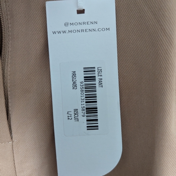 NWT ANTHROPOLOGIE MON RENN LISLE PANT SIZE L - Picture 6 of 6